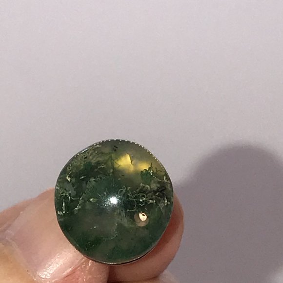 Moss Agate Cabochon Pins - Picture 5 of 5